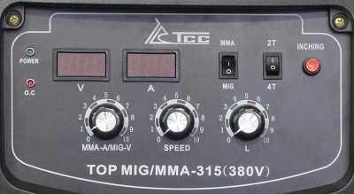 TSS TOP MIG/MMA-315T Полуавтоматическая сварка MIG/MAG и MMA фото, изображение